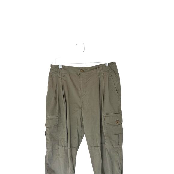 Lauren Ralph Lauren Black Label Beige Quiet‎ Luxury Cargo Pants Size 8 Petite - Picture 7 of 12